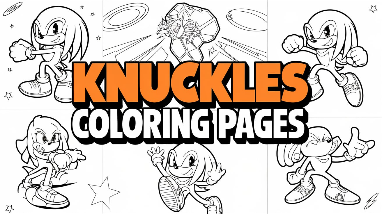 KNUCKLES COLORING PAGES Featured Image