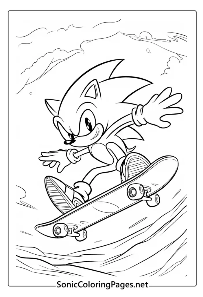 Sonic Coloring Pages Sheet 16 - soniccoloringpages.net