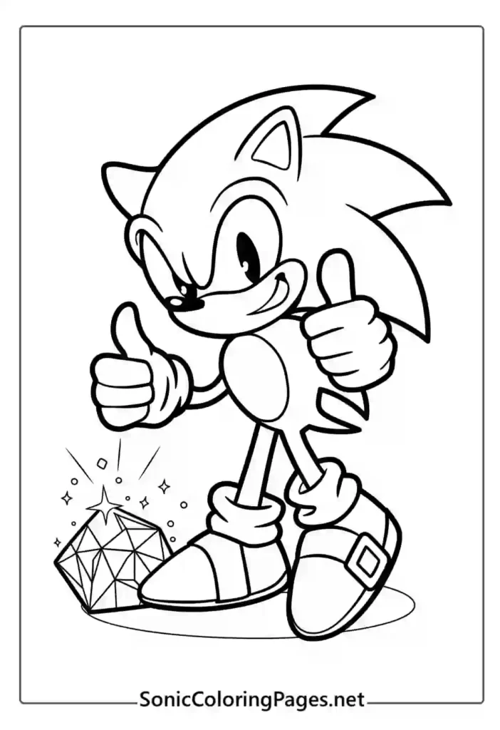 Sonic Coloring Pages Sheet 3
