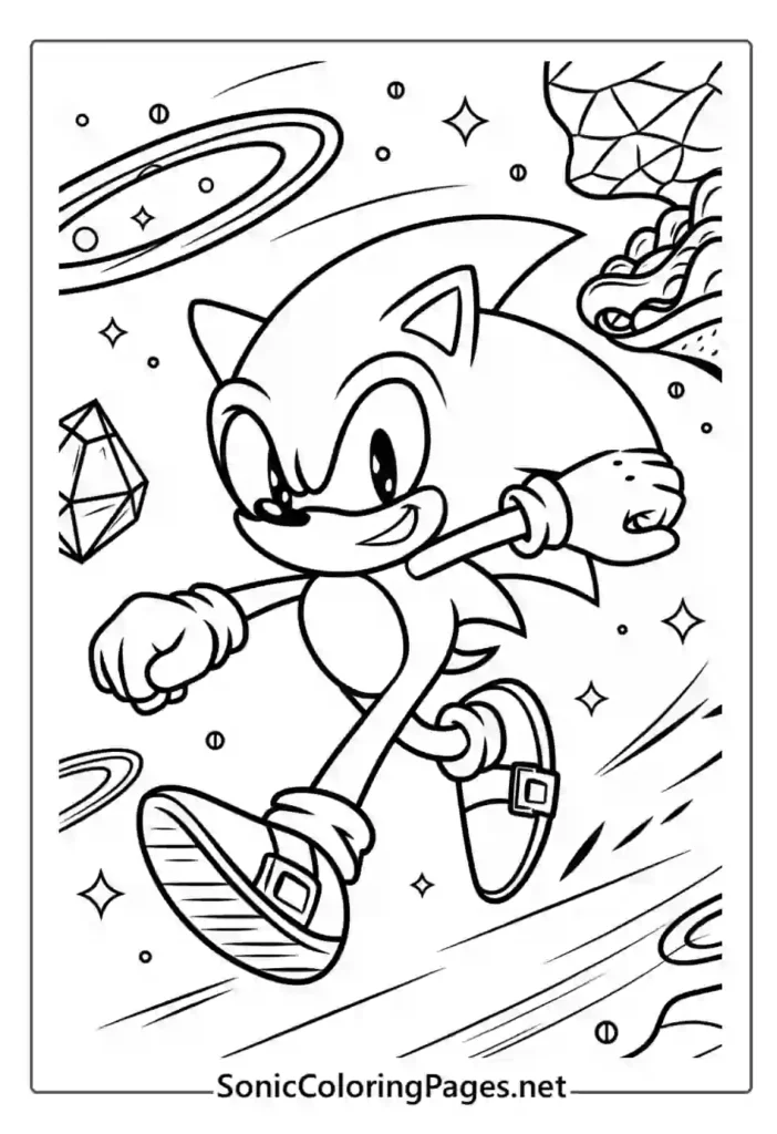 Sonic Coloring Pages Sheet 4