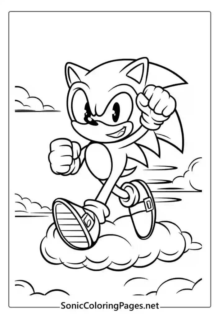 Sonic Coloring Pages Sheet 9