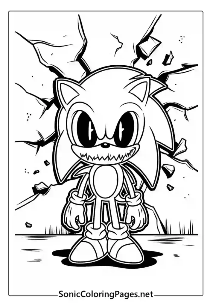 Sonic Exe Coloring Pages Sheet 02 - soniccoloringpages.net