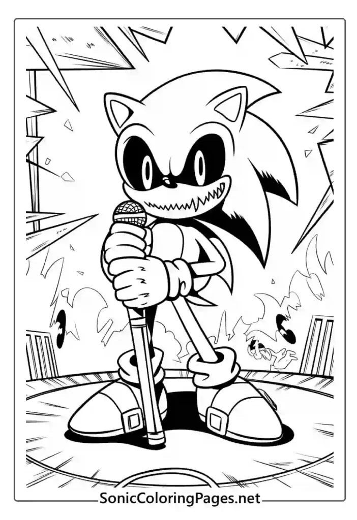 Sonic Exe Coloring Pages Sheet 06 - soniccoloringpages.net