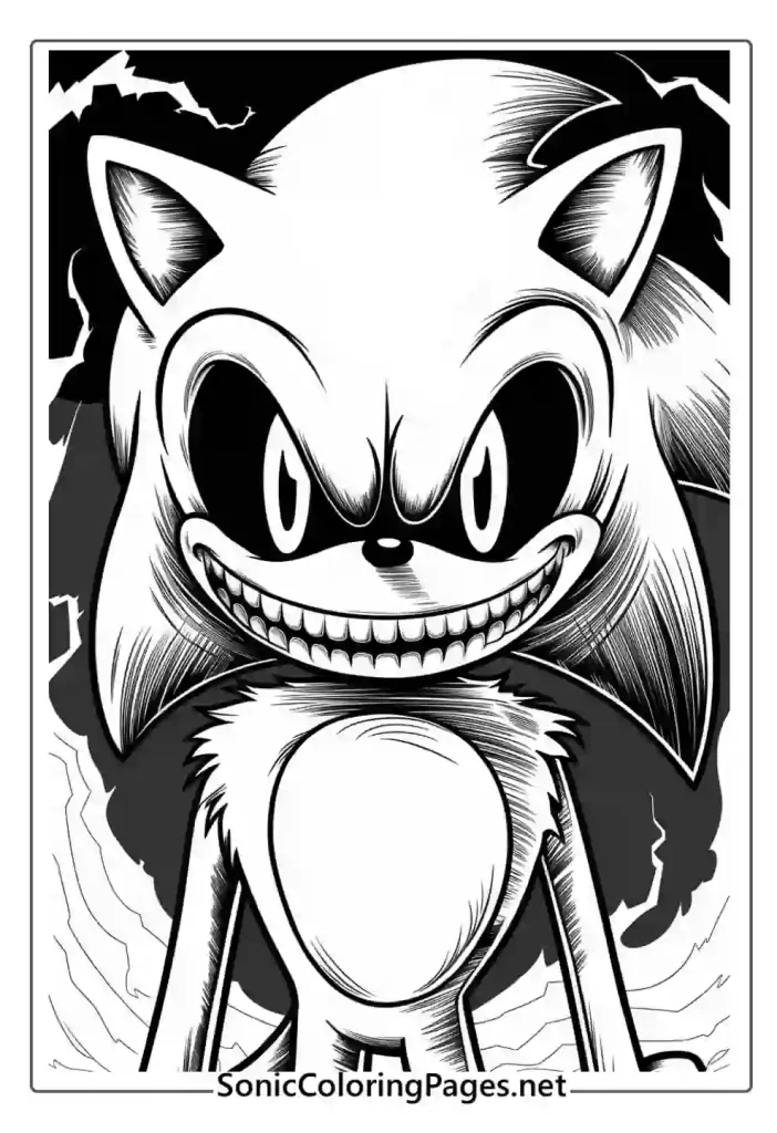 Sonic Exe Coloring Pages Sheet 07 - soniccoloringpages.net