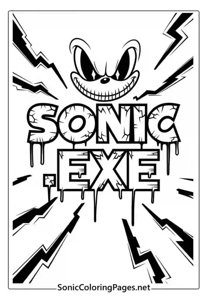 Sonic Exe Coloring Pages Sheet 10 - soniccoloringpages.net