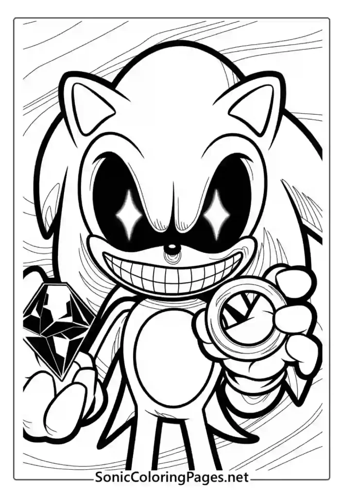 Sonic Exe Coloring Pages Sheet 13 - soniccoloringpages.net