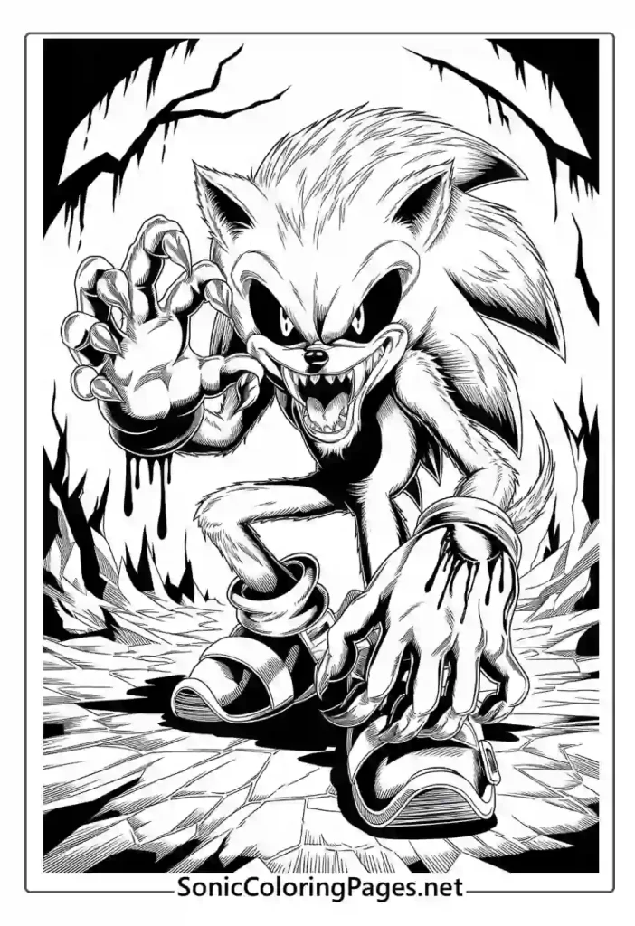 Sonic Exe Coloring Pages Sheet 15 - soniccoloringpages.net