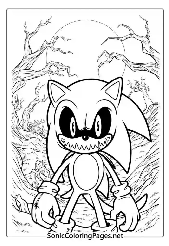 Sonic Exe Coloring Pages Sheet 18 - soniccoloringpages.net
