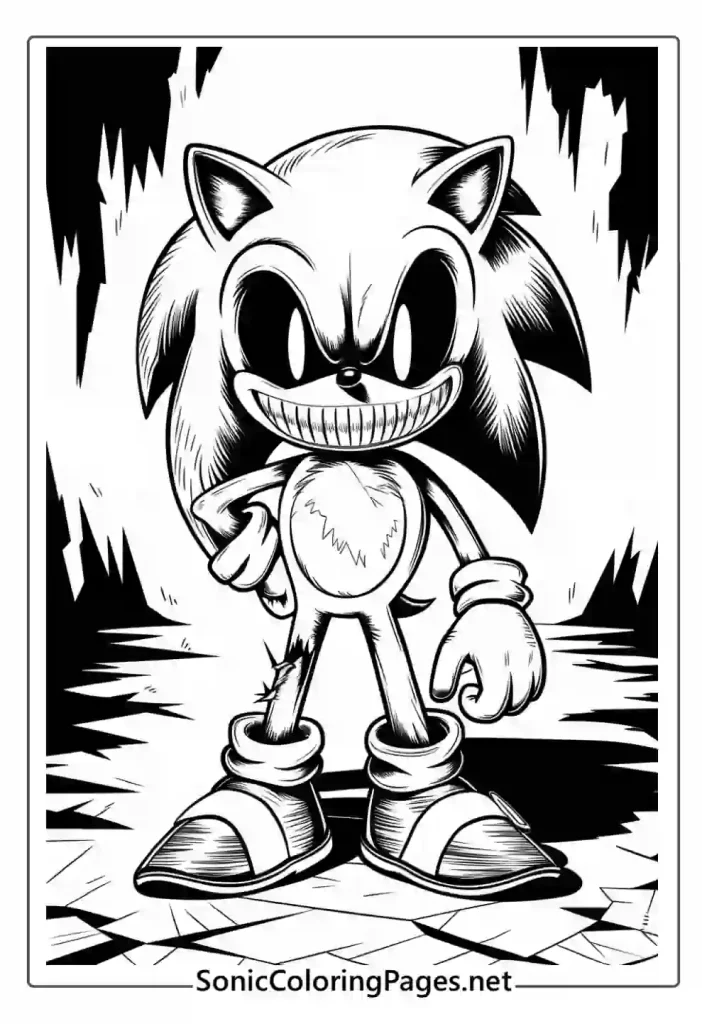 Sonic Exe Coloring Pages Sheet 21 - soniccoloringpages.net