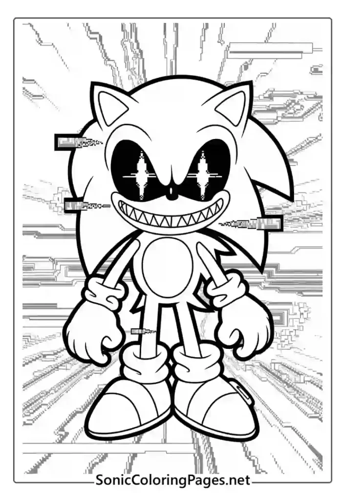 Sonic Exe Coloring Pages Sheet 22 - soniccoloringpages.net