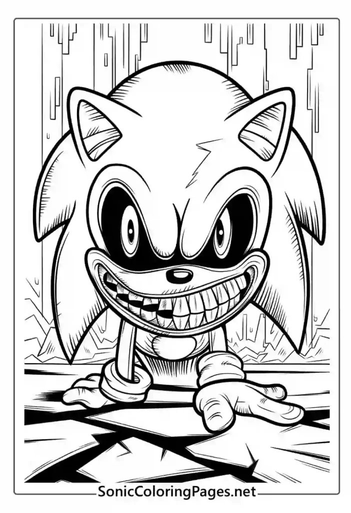 Sonic Exe Coloring Pages Sheet 23 - soniccoloringpages.net