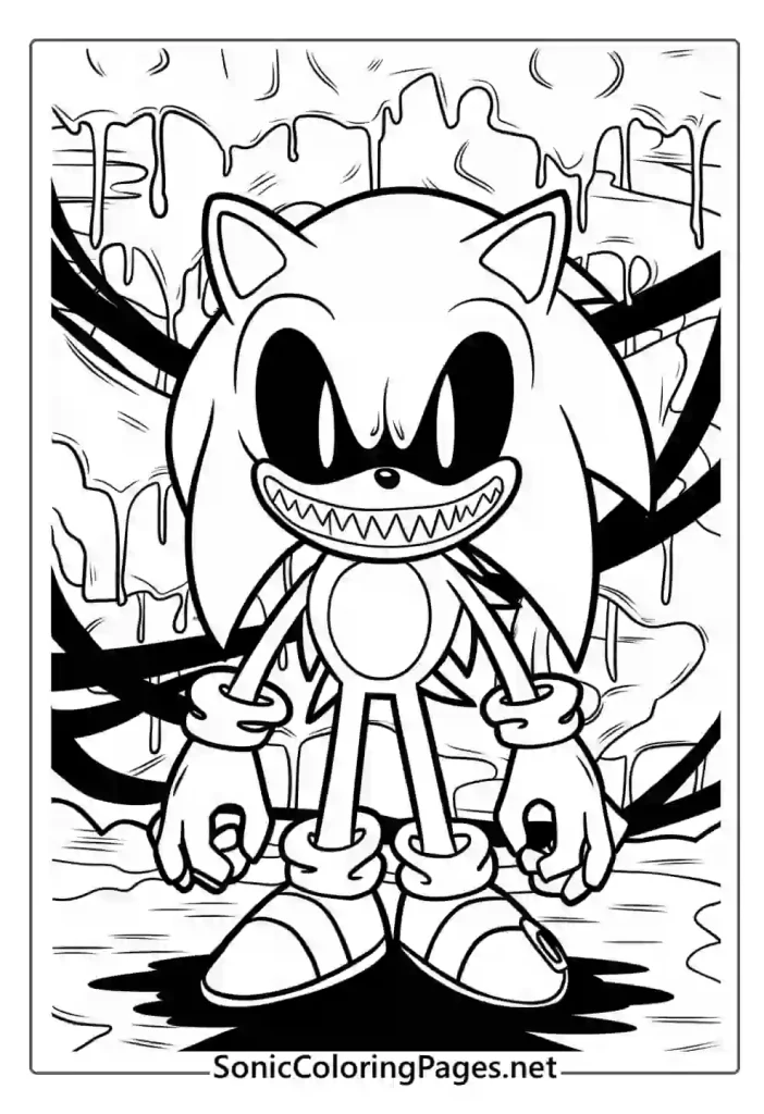 Sonic Exe Coloring Pages Sheet 24 - soniccoloringpages.net