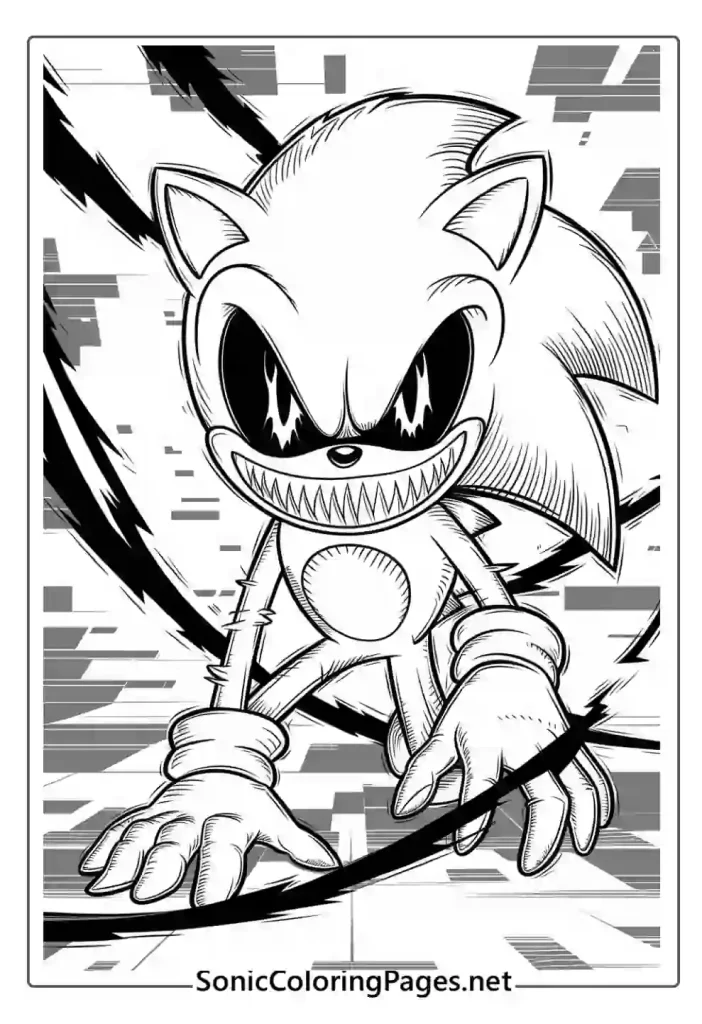 Sonic Exe Coloring Pages Sheet 25 - soniccoloringpages.net