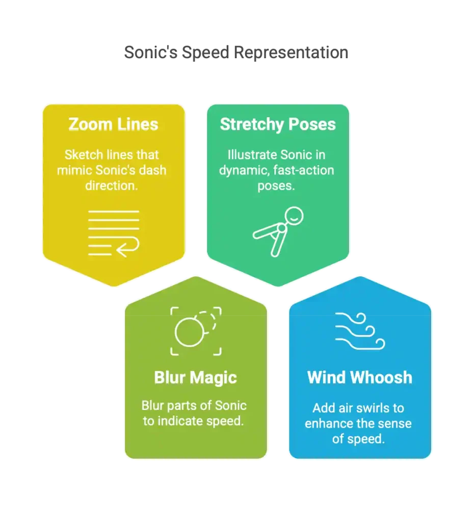 Sonic Speed in Poses - infographics
