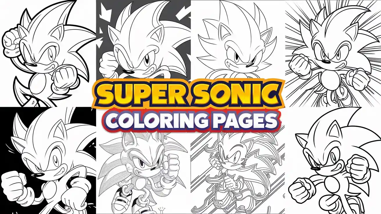 Super Sonic Coloring Pages Featured Image