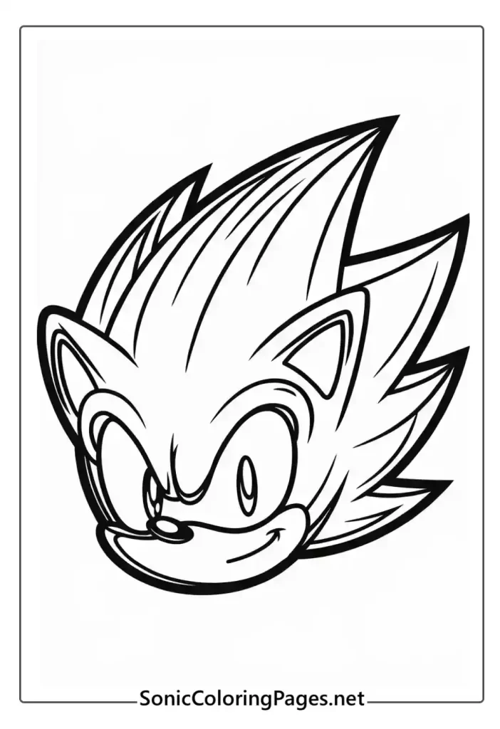Super Sonic Coloring Pages PDF Sheet 12