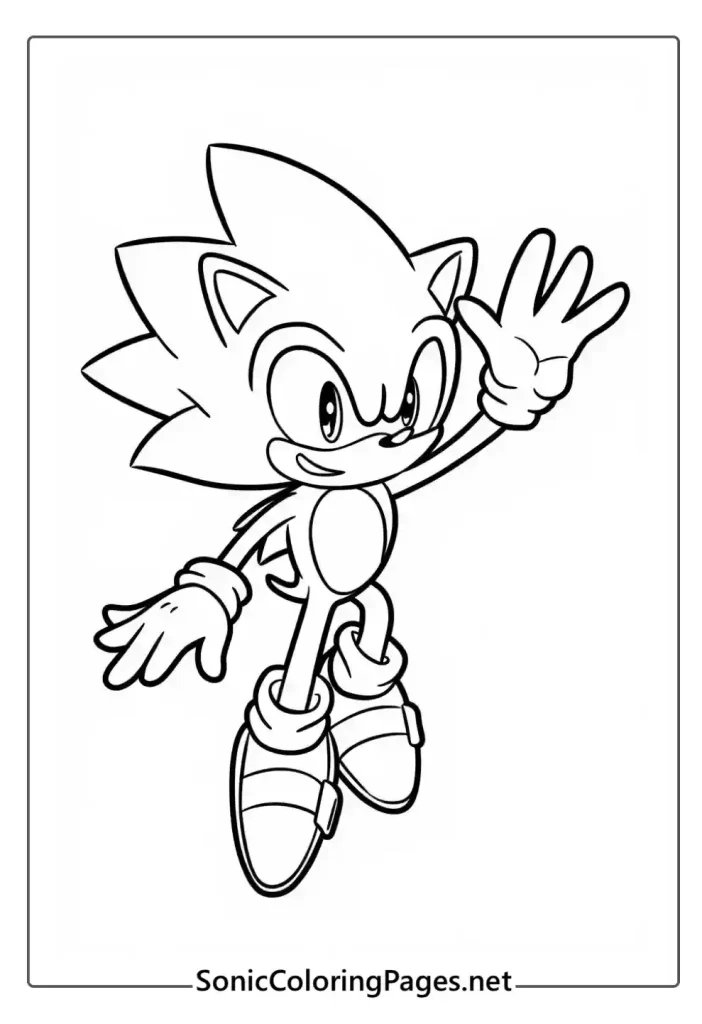 Super Sonic Coloring Pages PDF Sheet 6