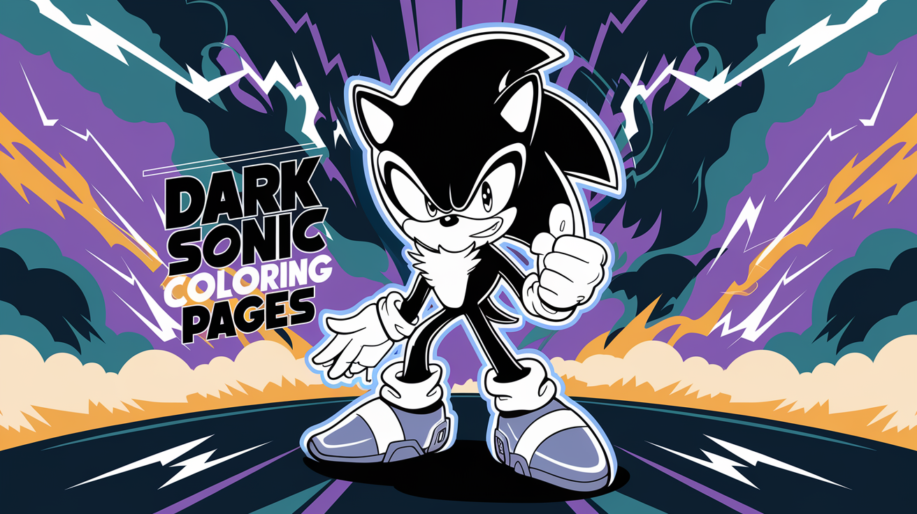 Dark Sonic Coloring Pages Featured Image