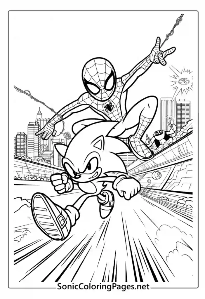 Sonic Coloring Pages Sheet 51 - soniccoloringpages.net
