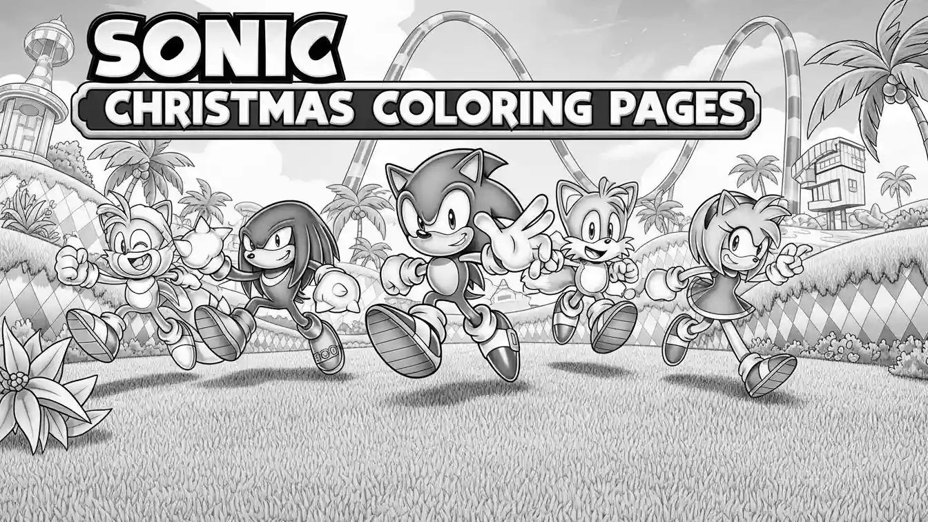 Sonic Christmas Coloring Pages: Festive Printables & Fun 1 sonic christmas coloring pages featured image